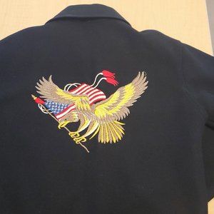 Vintage Jacket with Eagle / American Flag, Size S, Silvio Polidoro Napoli
